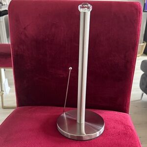 Stainless Steel Paper Towel Holder with Crystal Top